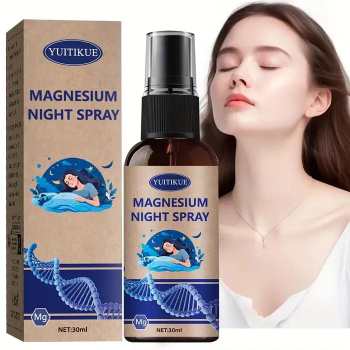 Spray de nuit en magnésium - Hydratation à absorption rapide et longue durée, tous types de beige cl