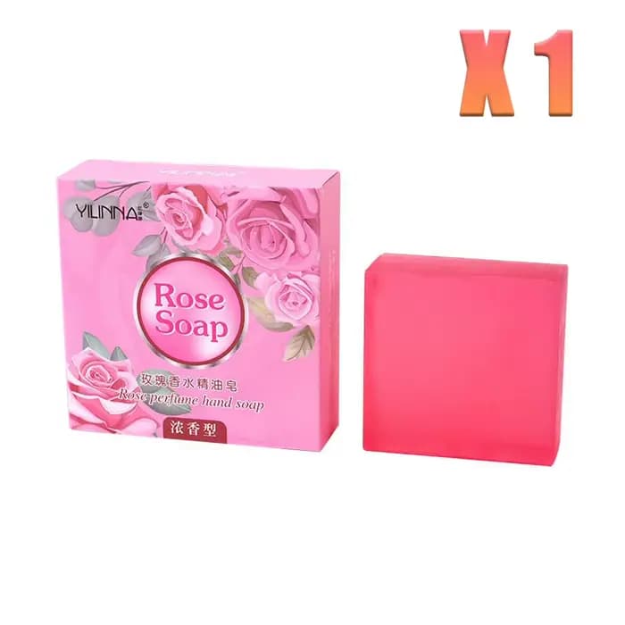 Savon à l'huile essentielle de Rose, pur fait à la main, naturel, nourrissant pour femmes, nettoyant