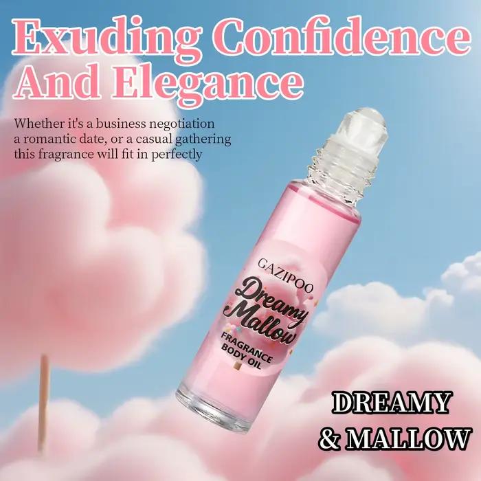 Parfum Roll-on Sucré Guimauve Bonbon, Parfum Longue Durée pour Rendez-vous, Charmant, Féminin, Phéro
