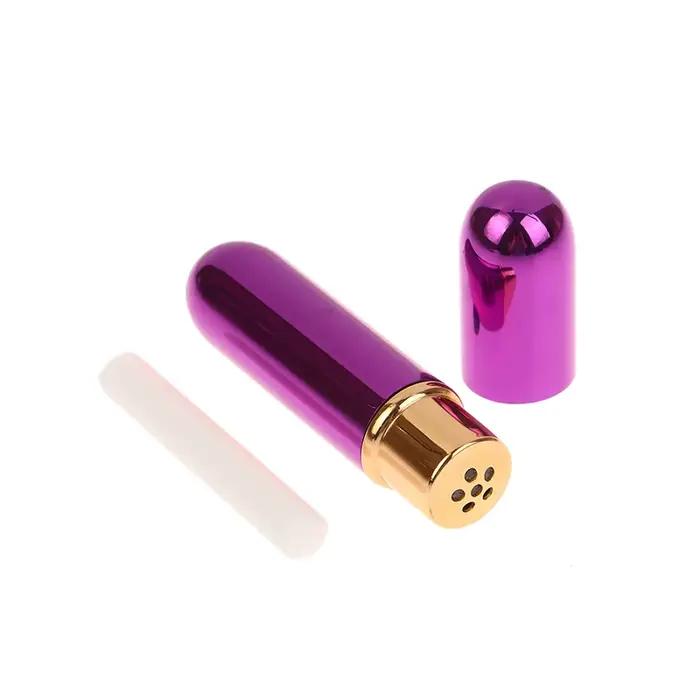 Inhalateur Nasal Huiles Essentielles Aromathérapie Tube en Aluminium 5ml Rechargeable DIY Bien-être 