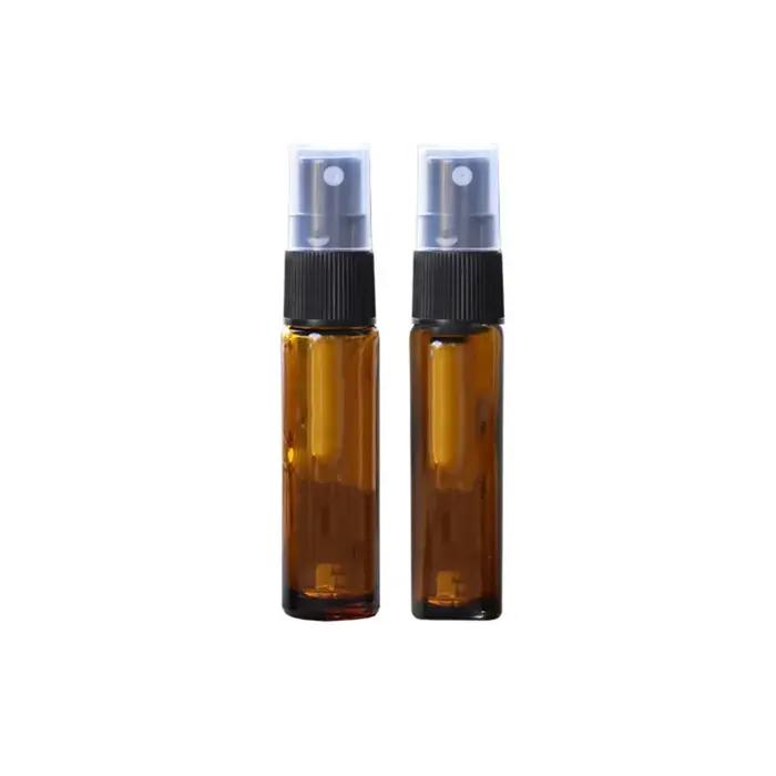 2 pièces 10ml bouteille d'huile essentielle doterra ambre verre épais rouleau bouteille vaporisateur