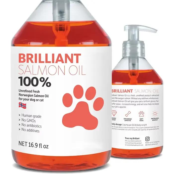 Huile de saumon pour animaux de compagnie 200 ml, 21 acides gras oméga, complément nutritionnel natu