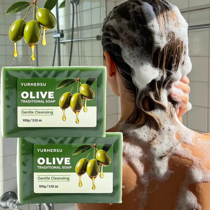 Savon artisanal à l'huile d'olive, nourrissant et hydratant, pour le visage, le corps et les cheveux