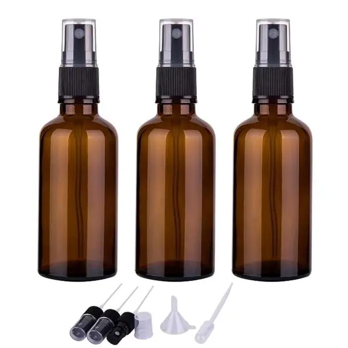 Bouteille de parfum en verre ambré de 5ml à 100ml, 1 pièce, pulvérisateur, bouteille d'atomisation, 