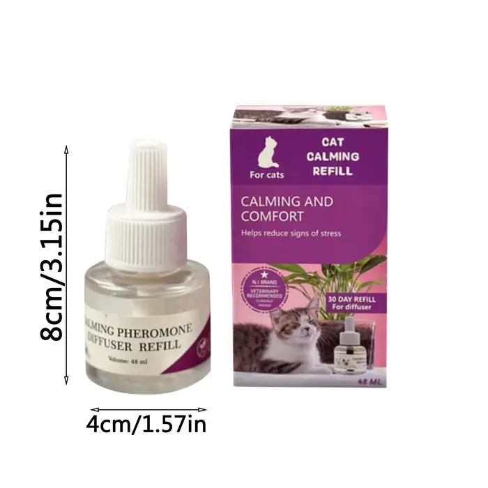 Diffuseur de phéromone pour chats, 48ML, Kit de démarrage de relaxants enfichables, recharge, Spray 