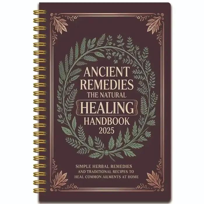 Manuel de guérison naturelle, guide relié en spirale avec remèdes à base de plantes et recettes pour