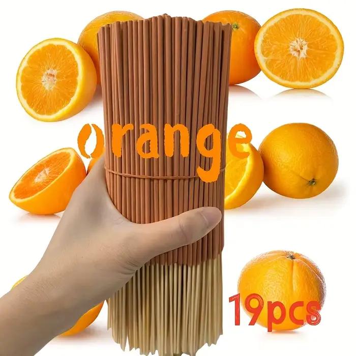 Les bâtons d'encens orange naturel sont de haute qualité, disponibles en paquets de 19/49/79/109/159