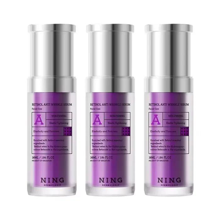 Sérum au rétinol NING 30ml X3 – Essence de nuit pour débutants pour un soin raffermissant, des rides