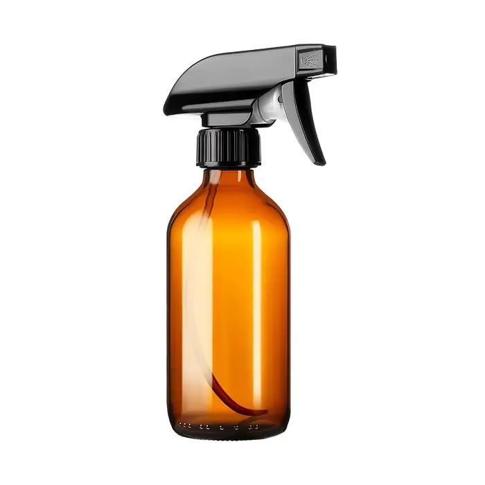 Bouteilles pulvérisatrices en verre ambré, bouteilles pulvérisatrices en verre de 8,5 oz pour soluti