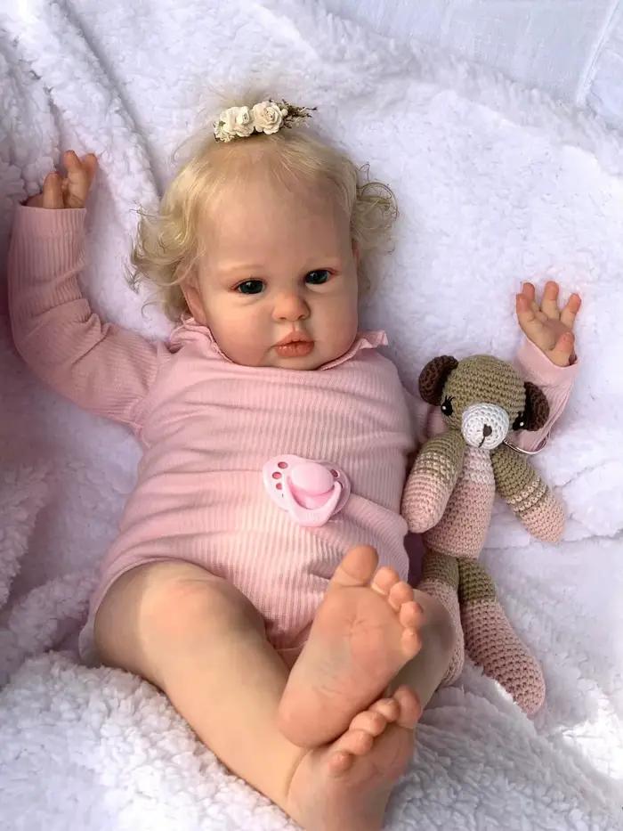 NPK 24 pouces Reborn bébé poupée Ellie-enfant en bas âge nouveau-né princesse fille poupée avec réal