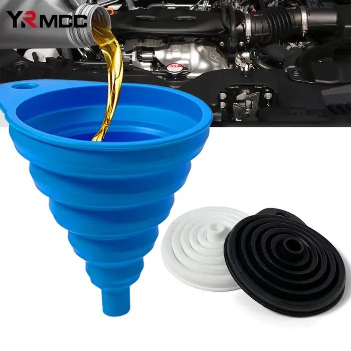 Entonnoir moteur grande taille entonnoirs de changement d'essence pliable Portable Silicone liquide 