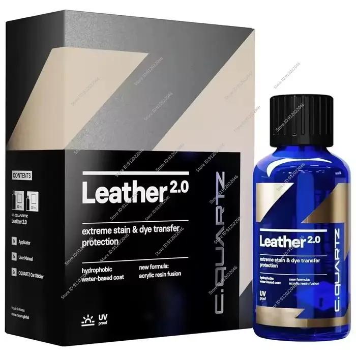 CAR CQUARTZ Cuir 2.0 Hydrophobe, anti-taches d'huile, sûr pour le cuir automobile, résistant aux UV,