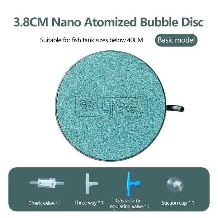 Disque diffuseur d'oxygène ultra-fin pour accessoires d'aquarium, disque à bulles d'air silencieux, 