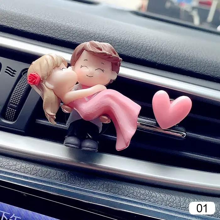 Désodorisant pour grille d'aération de voiture, joli Couple, huile essentielle, Clip de parfum, diff