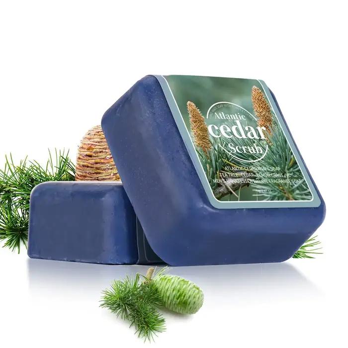 Savon à l'huile essentielle de cèdre pour hommes, savon d'hôtel Portable de voyage, nettoyage en pro