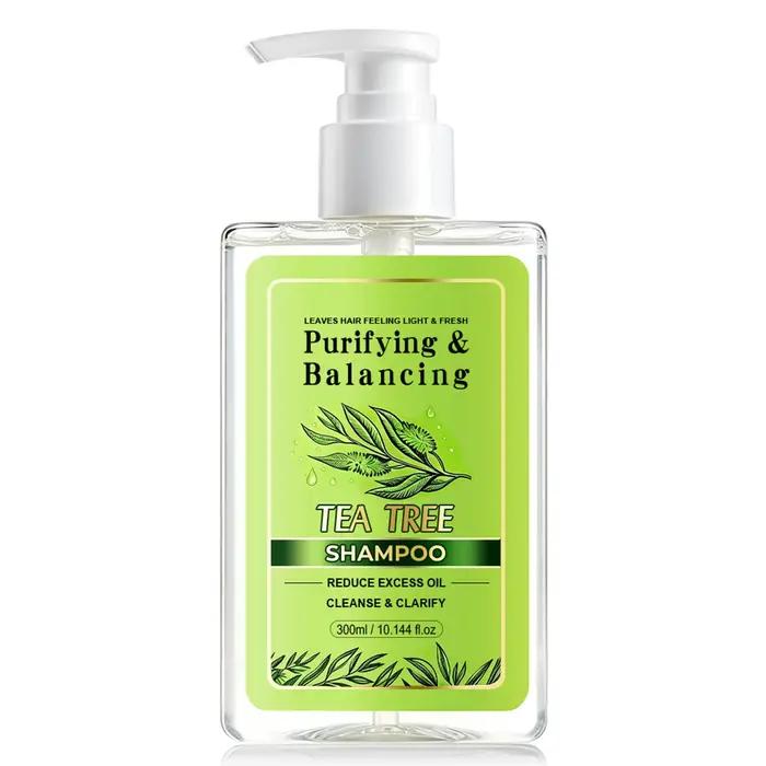 Shampoo à l'arbre à thé – 300 ml. Formule purifiante et équilibrante qui réduit l'excès de sébum et 