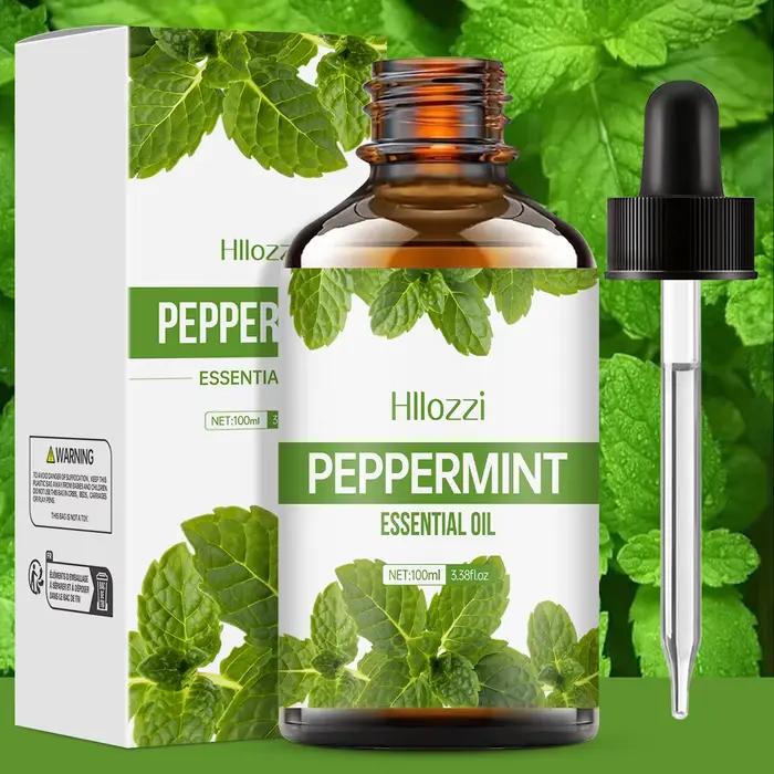 L'huile essentielle végétale de menthe poivrée convient au massage, à la douche, à rafraîchir et fac