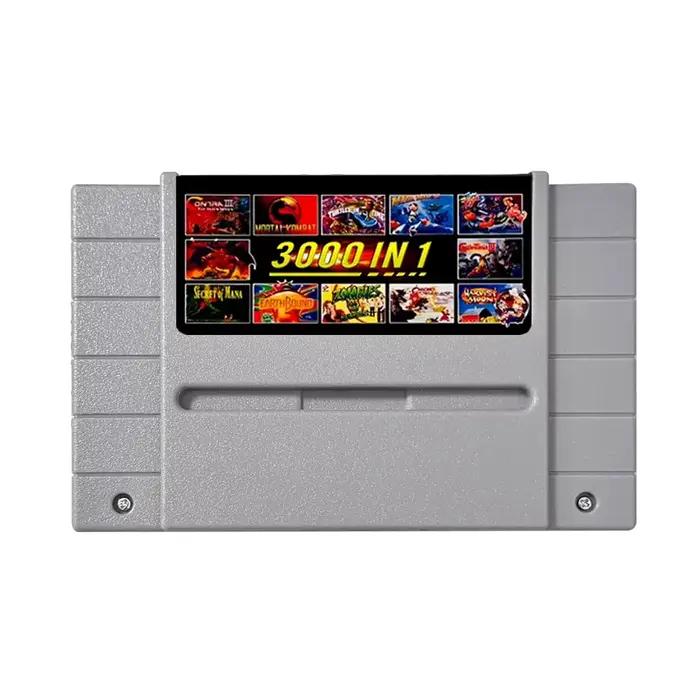 Carte de jeu SNES 3000 en 1 avec carte TF de 8 go, cartouche de jeu SFC V12 pour Console de jeu amér