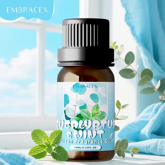 Huile essentielle d'eucalyptus et de menthe, huile végétale naturelle, parfum pur, diffuseur d'ambia
