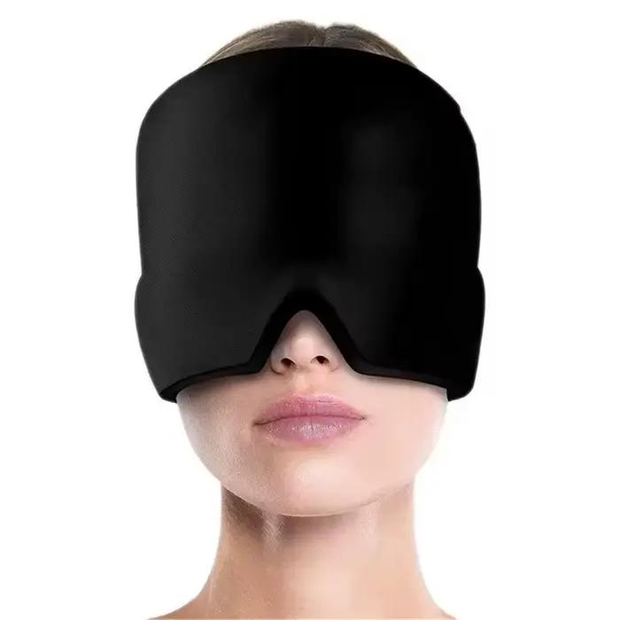 Casque de compression froide en gel pour soulager les migraines et les maux de tête, masque thérapeu
