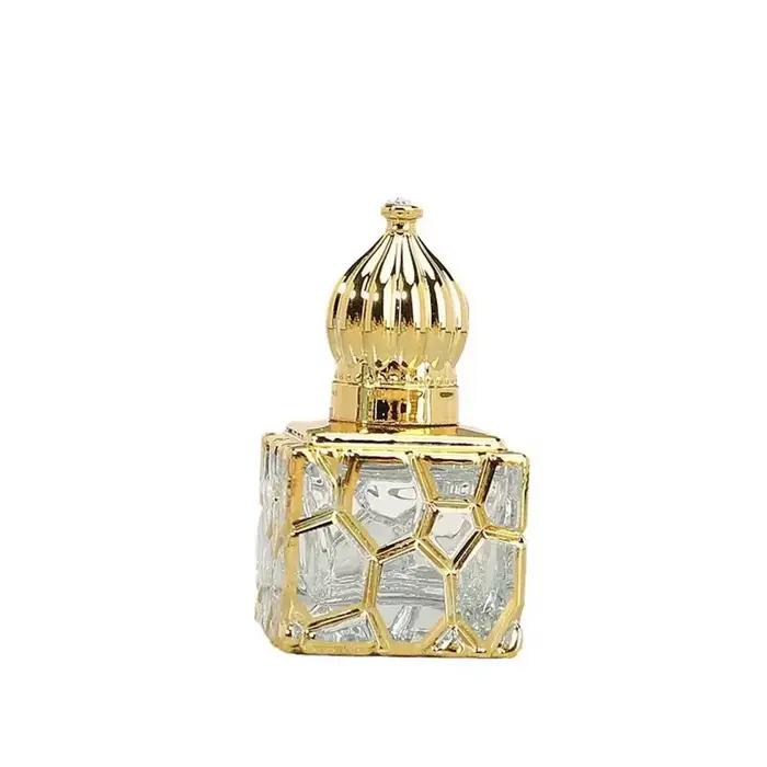 Bouteille d'huile essentielle dorée de luxe, contenant de parfum, AfricGlass, Roll-On, échantillon d