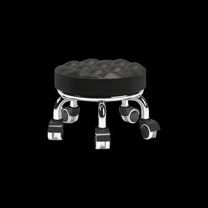 Tabouret pivotant en similicuir imperméable à 360 degrés avec roulettes, chaise robuste à roulettes,