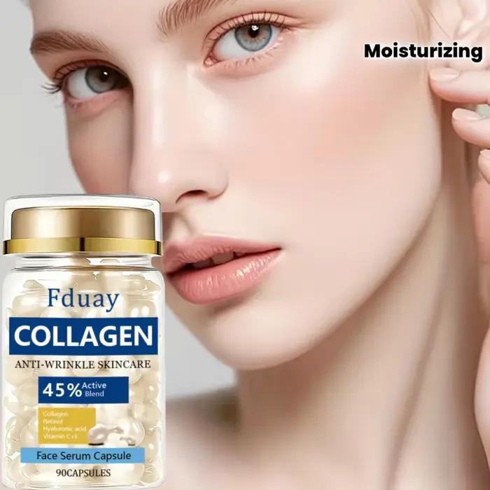 Capsules de sérum à la vitamine E, sérum Vitamine C+E - contient du rétinol et de la vitamine C, hyd