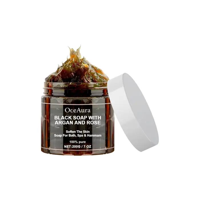 Savon nettoyant noir, exfoliant en profondeur, hydratant, peau douce, dissolvant d'obscurité, contrô