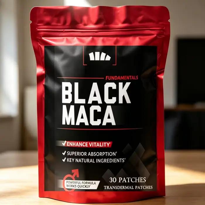 30 Patchs Transdermiques Complexes de Maca Noire, Complément Alimentaire pour la Vitalité Masculine