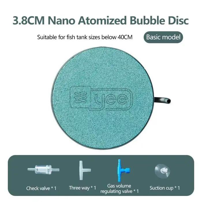 Disque diffuseur d'oxygène ultra-fin pour accessoires d'aquarium, disque à bulles d'air silencieux, 