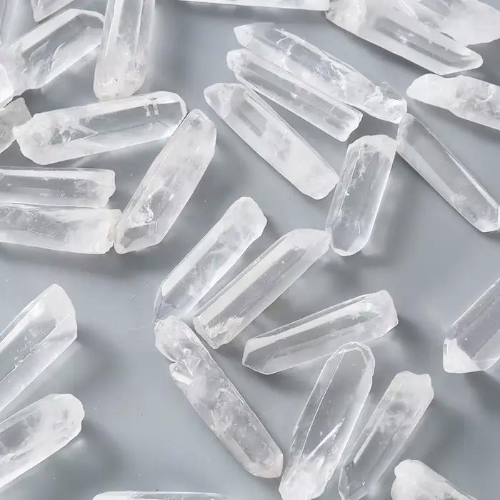 Château Diffuseur de Quartz Clair Naturel, Pierre de Guérison, Clip, Baguette d'Massage, Roche Brute