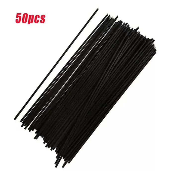 Bâtonnets diffuseurs d'arômes en rotin noir faits main pour la maison, fibres de remplacement pour l
