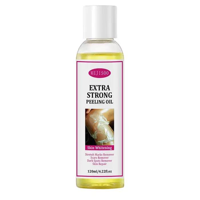Huile exfoliante jaune, nettoyage doux, élimination des peaux mortes, sérum exfoliant pour le corps,