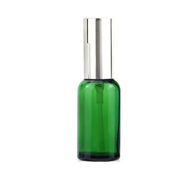 Flacon pulvérisateur d'huile essentielle vert avec brumisateur fin / Pompe à lotion et crème, flacon