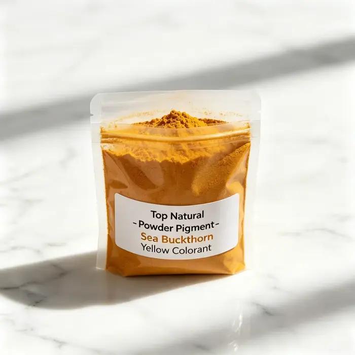 Poudre d'argousier naturelle de qualité supérieure, colorant jaune |   Pigments naturels purs pour s