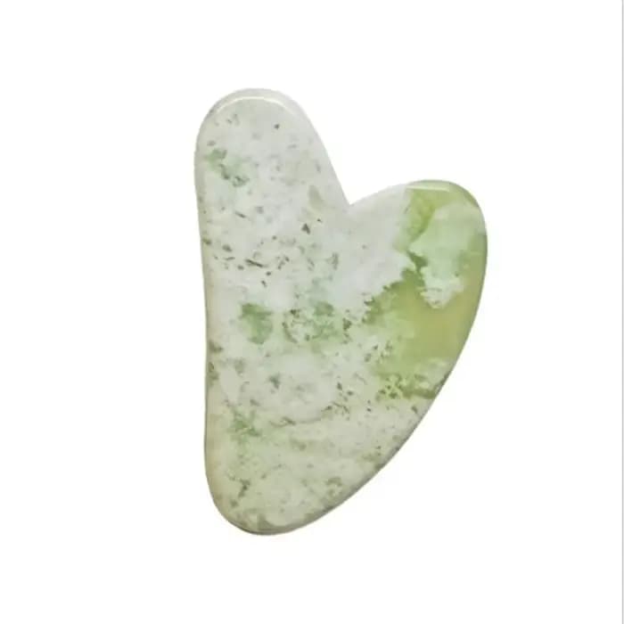 Rouleau de Jades verts naturels, Massage du visage, planche Gua Sha, pierre de cristal, masseur de J
