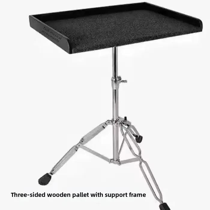 Batterie de percussions, plateau pour baguettes, plateau en bois pour percussions avec support, tabl