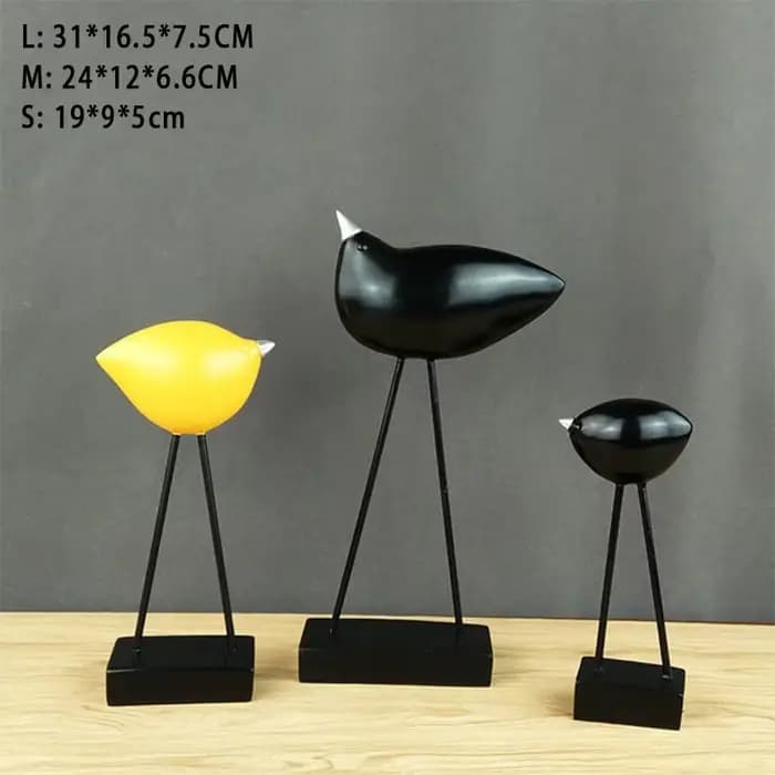 Statue de chiffre d'oiseau européen en résine, décoration de maison créative pour salon, accessoires