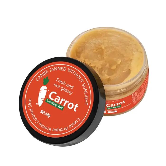 Gel bronzant à la carotte, sans alcool, léger et facile à appliquer, avec une fraîche senteur de car