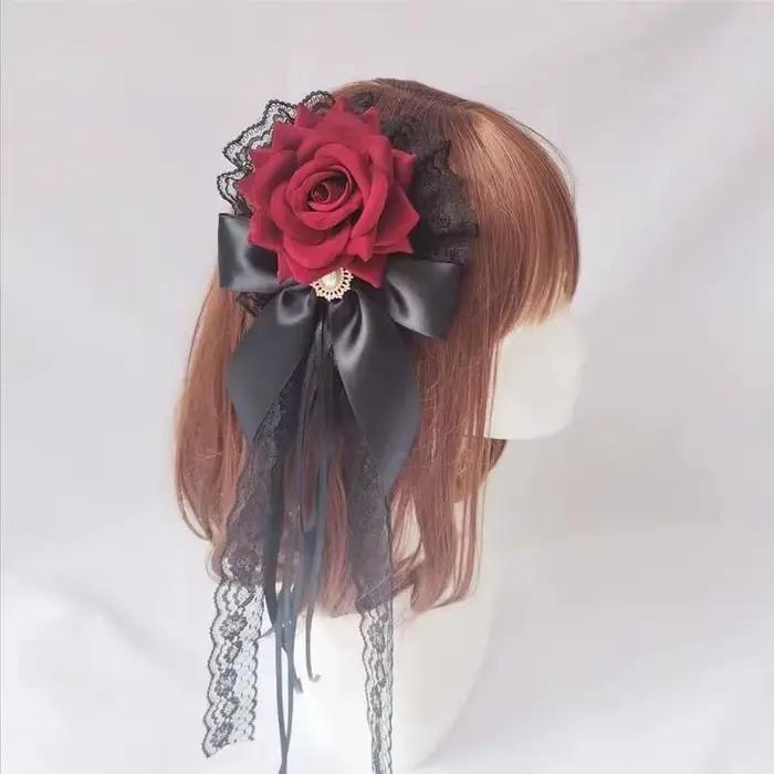 Robe Rose rouge robe sirène Lolita déesse élégante robe de cérémonie adulte Lolita jupe