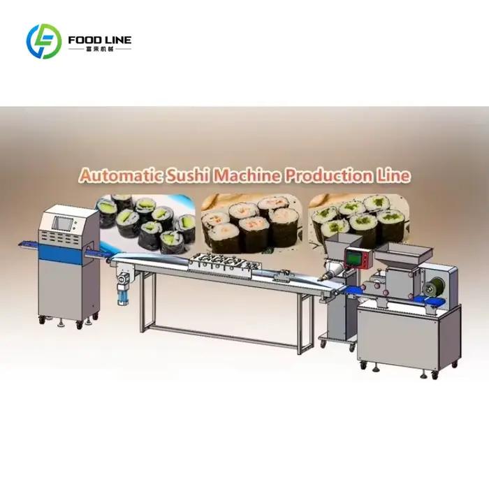 Machine à faire des rouleaux de sushi équipée d'un PLC personnalisé, composants de base stables pour