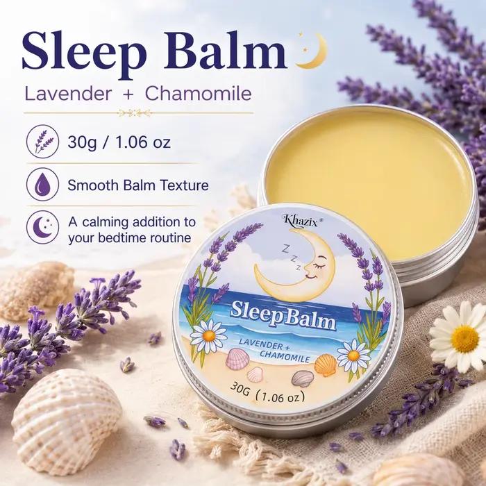 Baume de Nuit Apaisant 30g à la Lavande et à la Camomille – Arôme Calmant, Doux pour la Peau, Format