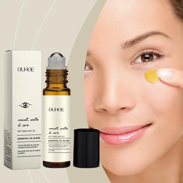 Huile essentielle à bille raffermissante pour les yeux, élimination des cernes, Lifting des rides, r