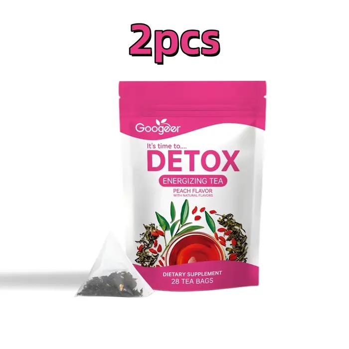 Googeer 28 sachets de thé détoxifiant aux herbes pour soulager l'abdomen, détoxification, soins de s