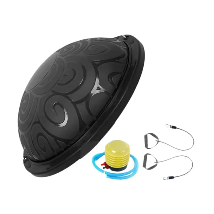 Ballon d'équilibre en PVC demi-sphère avec bandes et pompe pour le Pilates, l'entraînement de force 