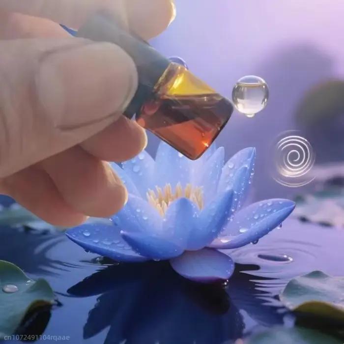 Nymphaea – huile essentielle de Lotus bleu naturel, 100 ml/bouteille, Extraction de fleurs sèches po