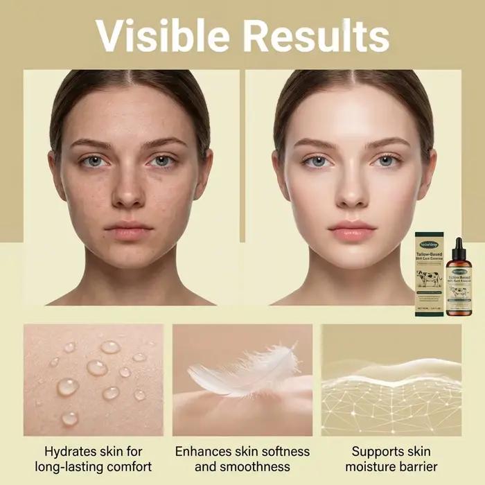 Huile pour le visage au suif de bœuf