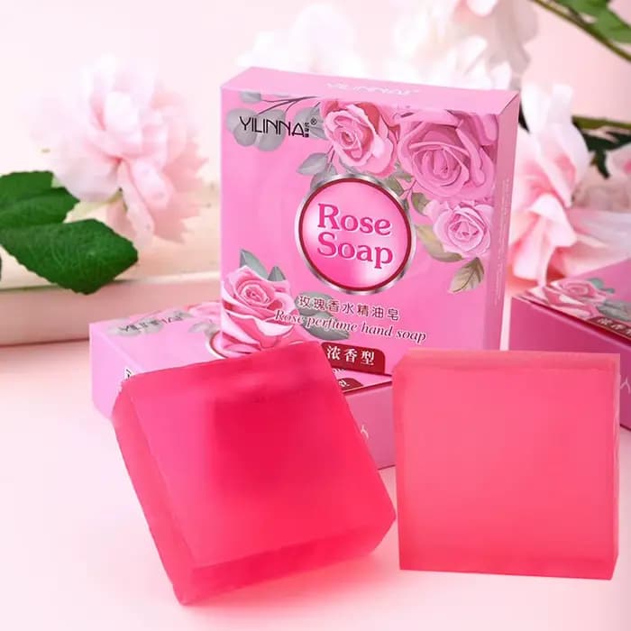 Savon à l'huile essentielle de Rose, pur fait à la main, naturel, nourrissant pour femmes, nettoyant de bain Long pour les mains, parfum durable