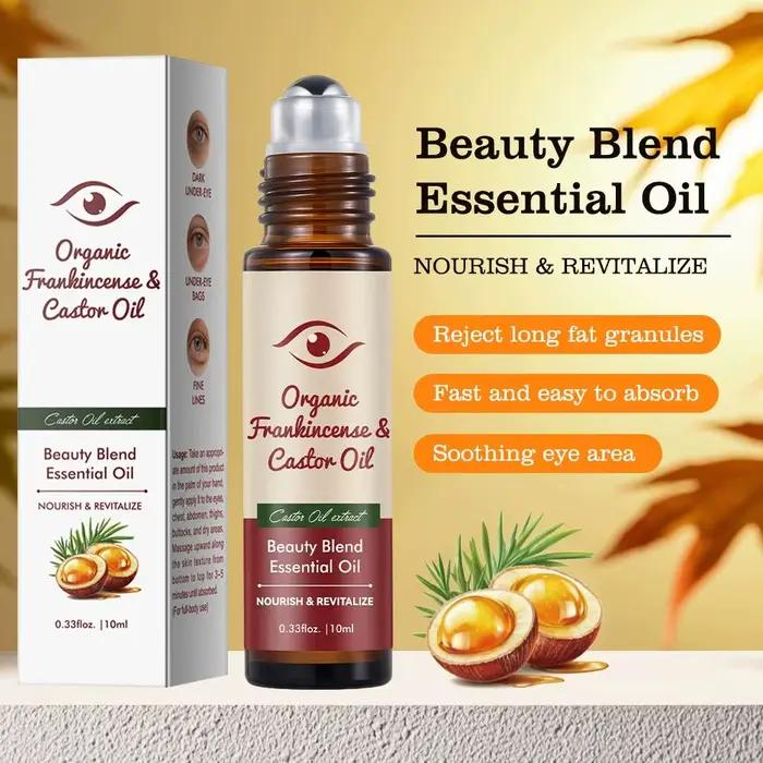 Sérum pour les yeux à l'huile de ricin, anti-rides, élimine les cernes, les poches sous les yeux, anti-gonflement, liftant, raffermissant, massage des yeux, hydratant, nourrissant, soin des yeux