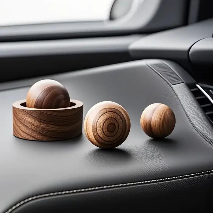 Diffuseurs d'huiles essentielles en bois élégants, conception sphérique, aucune électricité nécessaire, diffuseur pour parfum de pièce, 1 pièce
